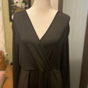 SHEIN Black V-Neck Cocktail Dress